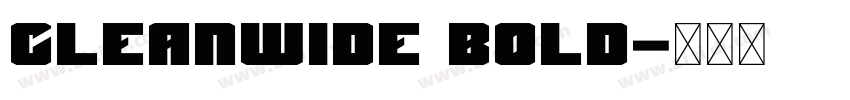 cleanwide bold字体转换